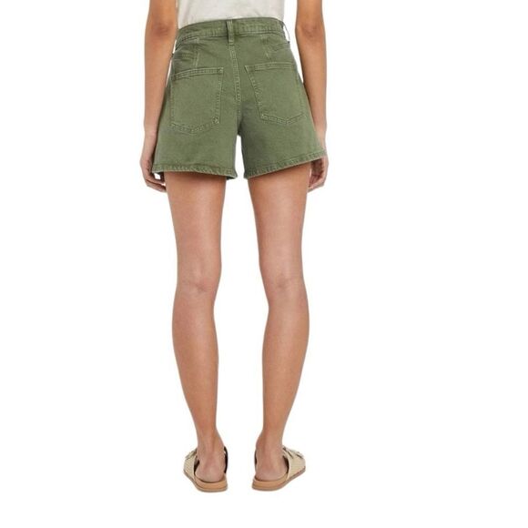 Universal Thread High-Rise A-Line Midi Jean Shorts green size 4/27 - Picture 2 of 14